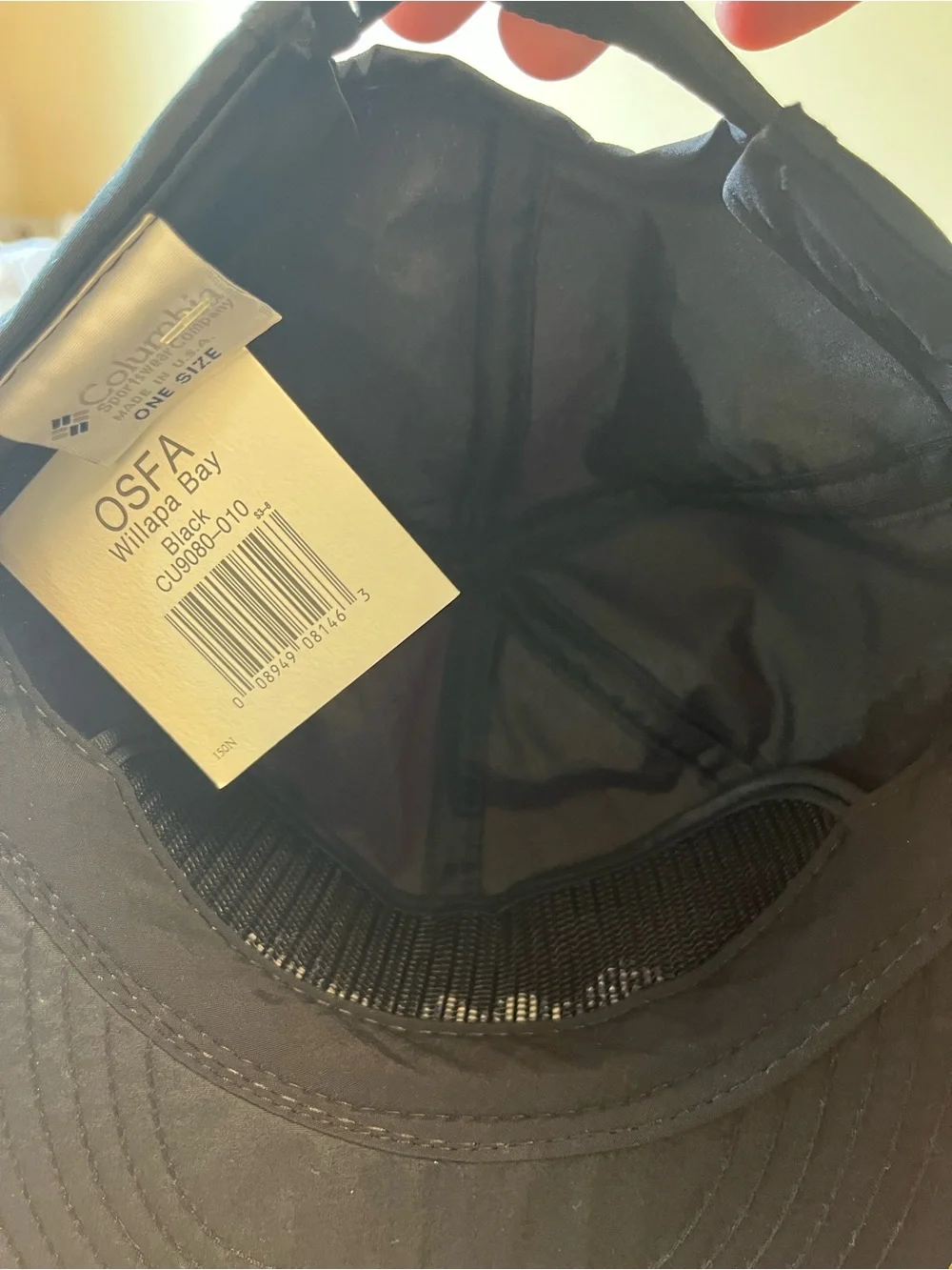 🧢 NWT Vintage Columbia Sportswear USA Willapa Bay OSFA Nylon Camp Hat Black